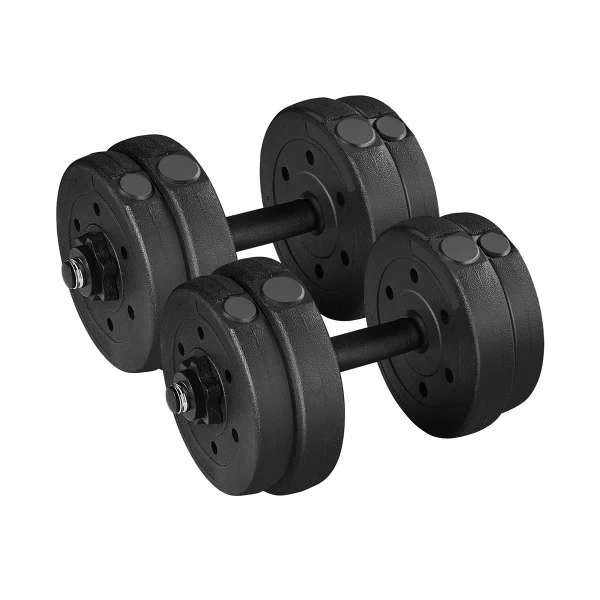 Adjustable 33lb Dumbbell Weight Set For Home Gym, Black